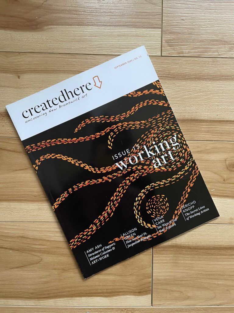Cover of CreatedHere Magazine Issue #13 working art