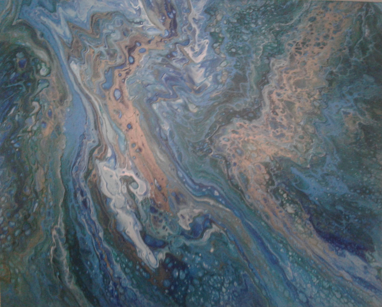 Acrylic pour painting.