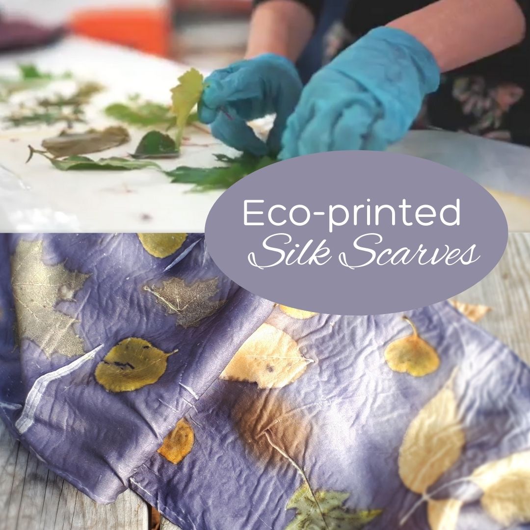 Eco-Printed Silk Scarves