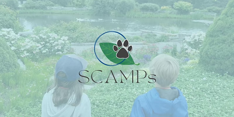 SCAMPs with image of two children looking at a garden.