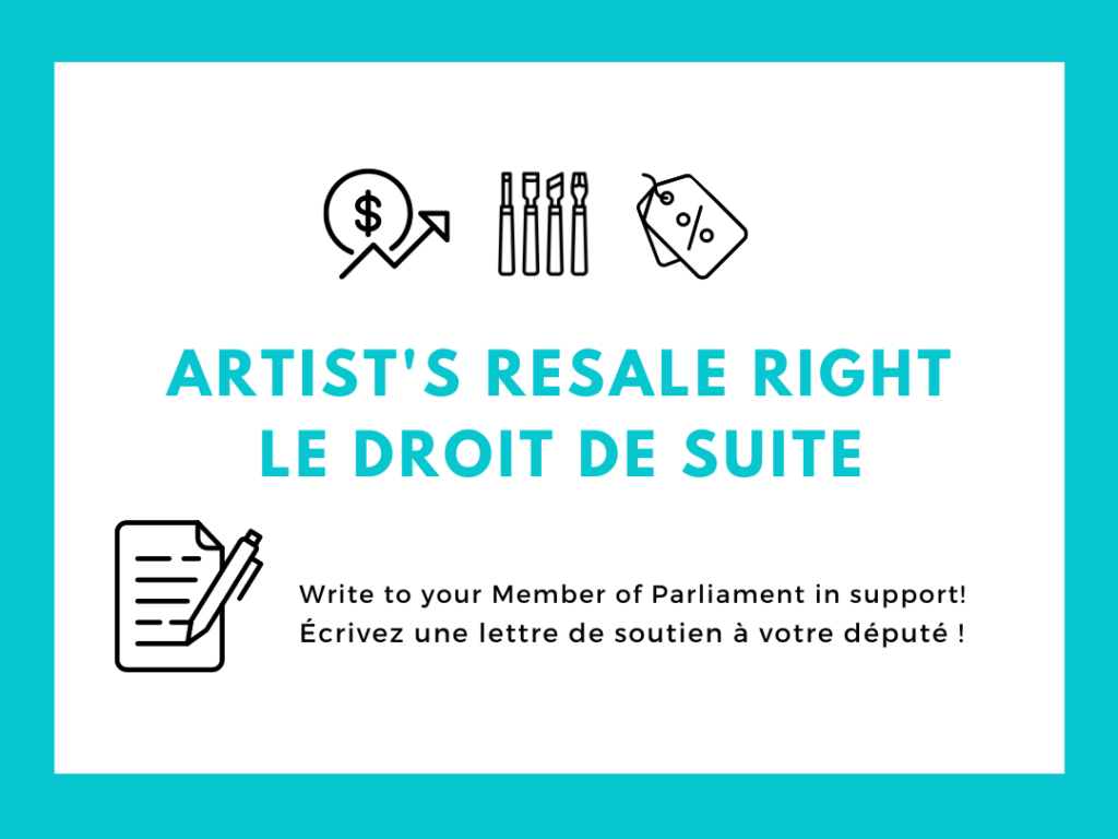 Artist's Resale Right. Write to your Member of Parliament in support!