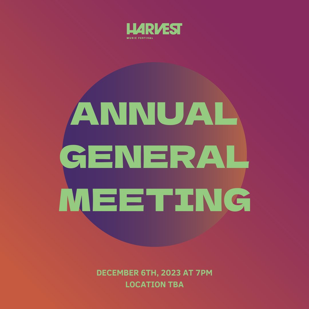 Annual General Meeting. December 6th, 2022 at 7pm, Location TBA.