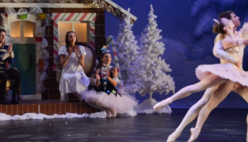 Image from the Nutcracker of the sugar plum fairy dancing.