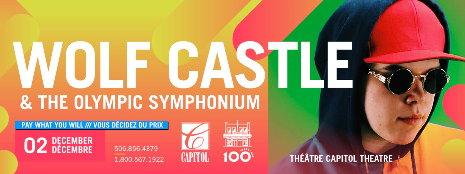 Wolf Castle and the Olympic Symphonium. Pay what you will. December 2, Capitol Theatre