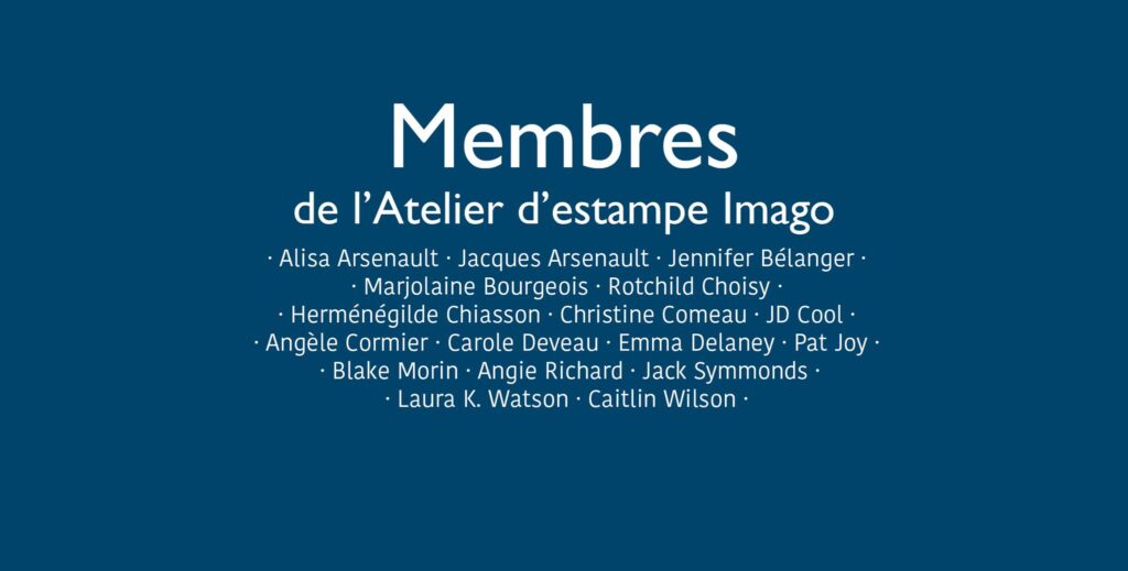 Members de l'Atelier d'estampe Imago