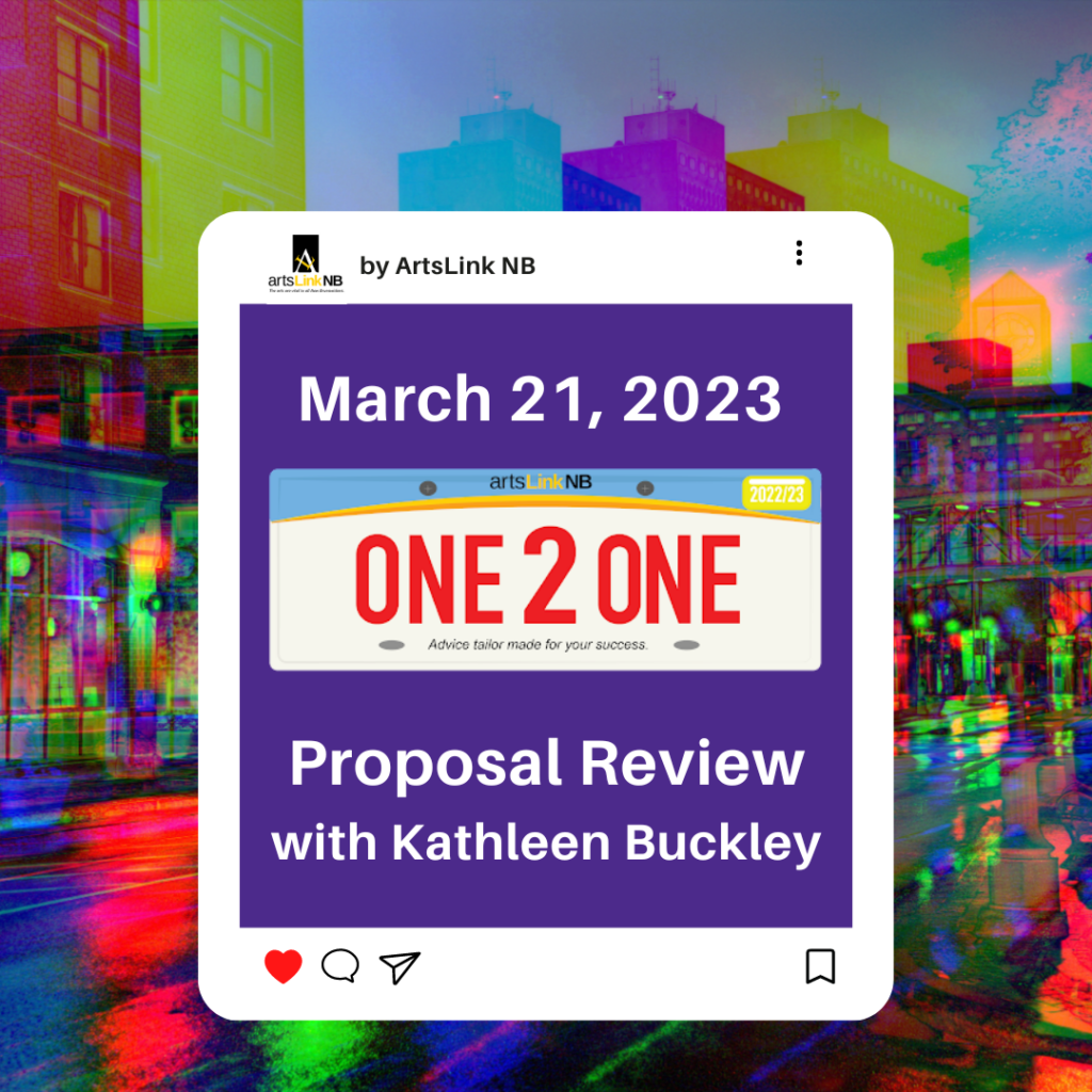 March 21, 2023. One 2 One Proposal Review with Kathleen Buckleuy