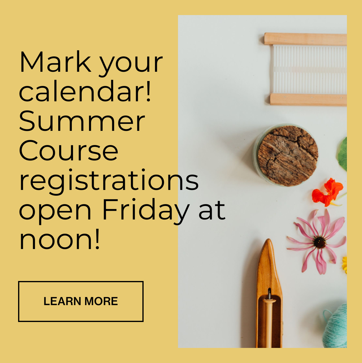 Mark your calendar! Summer course registrations open Friday at noon!