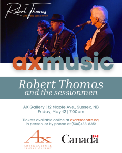 Text says: Ax Music Robert Thomas and the sessionmen