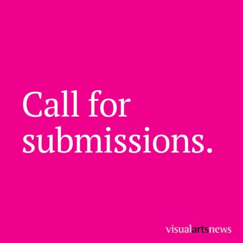 Text reads: Call for submissions, Visual Arts News