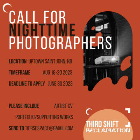 Text says: Call for nighttime photographers